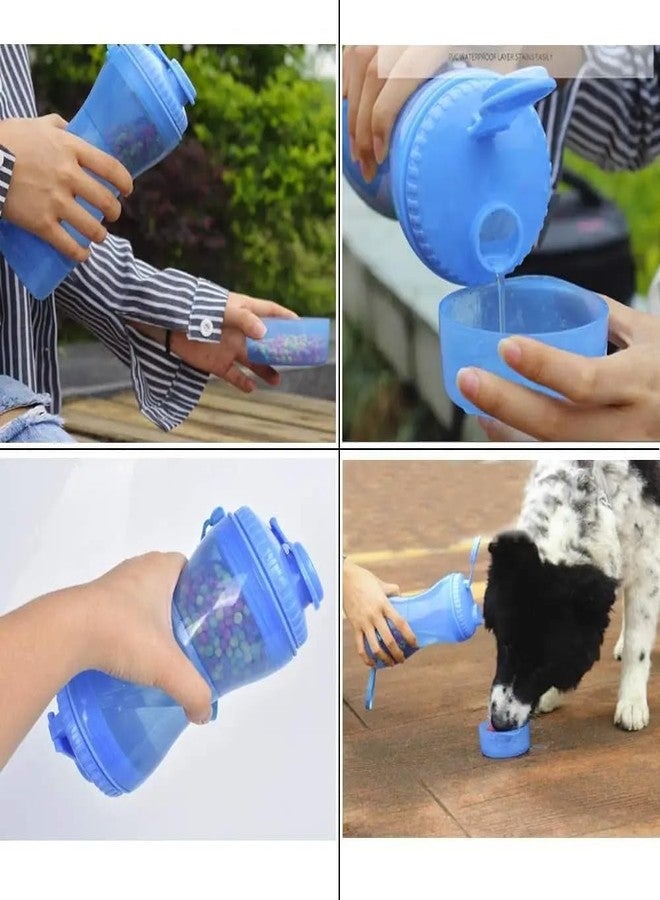 Sevia 2 in 1 Portable Pet Feeder Cup | Leakproof Dog Cat Bottle for Water and Food | Compact Dual Compartment Dispenser with Bowls | Ideal for Walks, Hikes, Trips, and Outdoor Adventures(1Pcs) - Image 4
